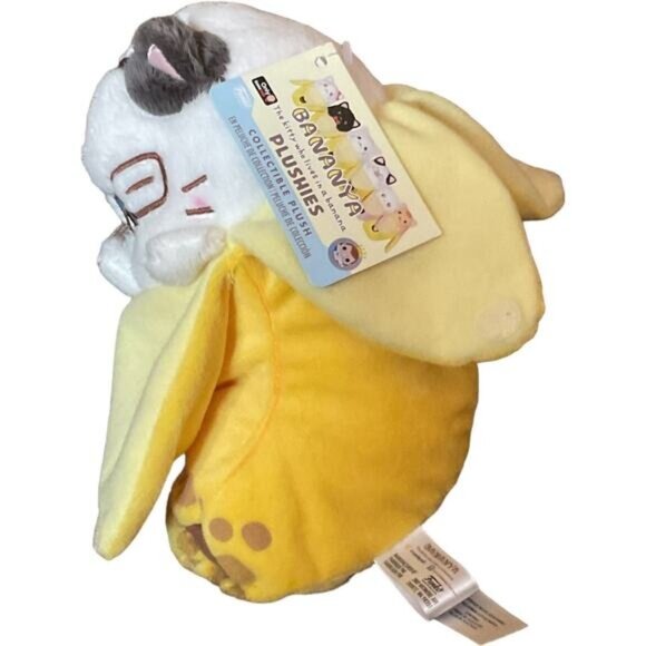 Funko Bananya The Kitty Who Lives in a Banana Dad Plush 8" Crunchyroll Glasses - Picture 5 of 9
